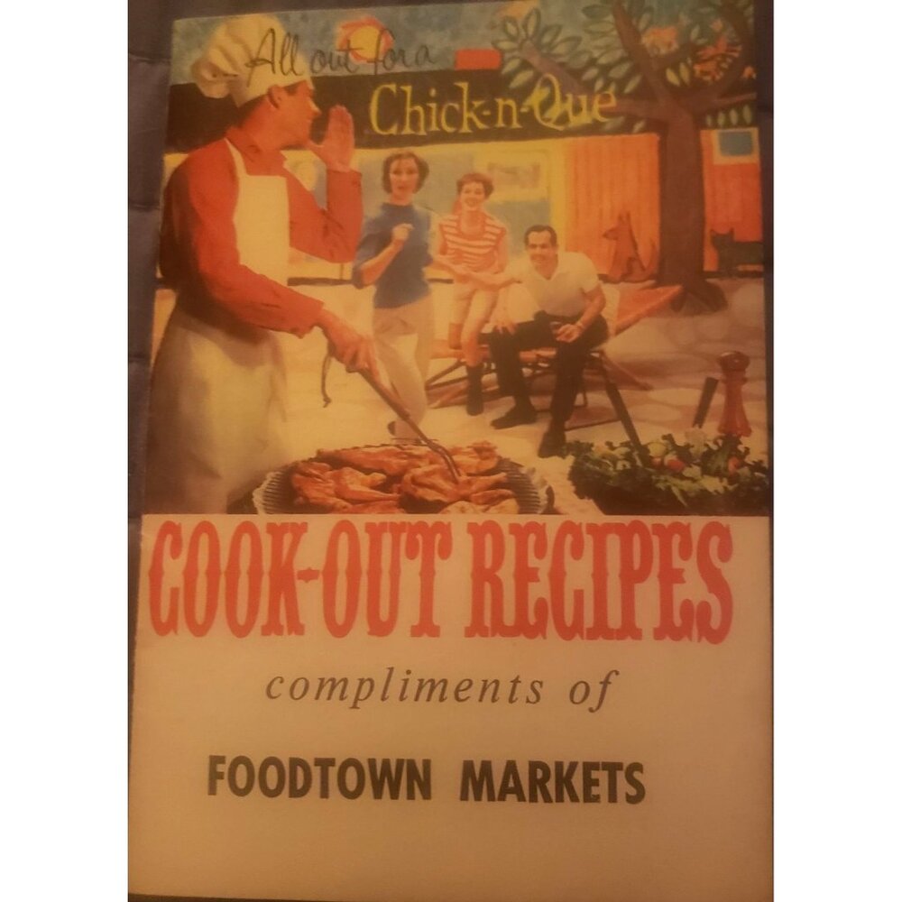 Vintage 1960s‎ Cookout Recipes Booklet By Foodtown Markets